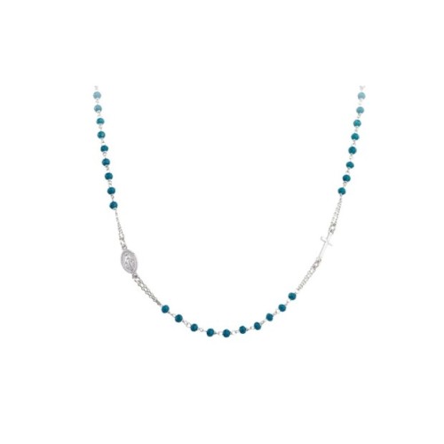 Rosario Girocollo Cristalli Blu [1d5f7501]