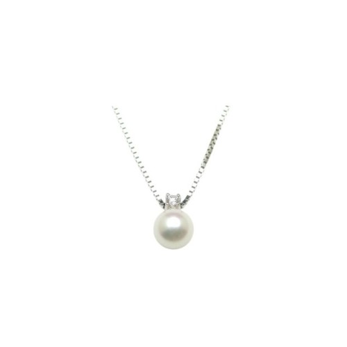 COLLANA BRILL.E PERLA  H [d83f96d8]